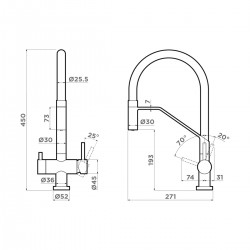 Кухонный смеситель OMOIKIRI AKENO