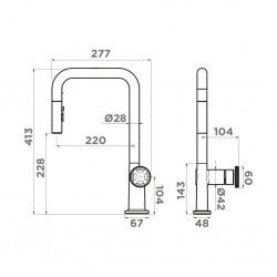Кухонный смеситель OMOIKIRI ARITA-SB-GB