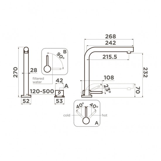 Кухонный смеситель OMOIKIRI Nara 2 Plus латунь
