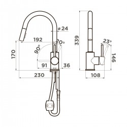 Смеситель для кухни Omoikiri Shinagawa-SB