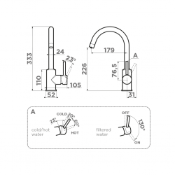 Кухонный смеситель OMOIKIRI SHINAGAWA 2 PLUS