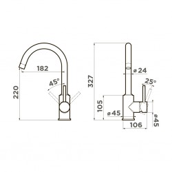 Кухонный смеситель OMOIKIRI SHINAGAWA