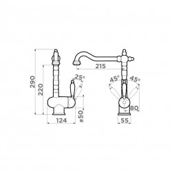 Кухонный смеситель OMOIKIRI KYOTO