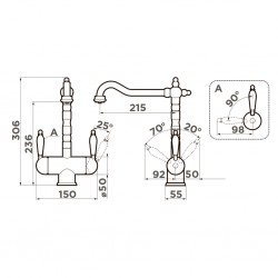Кухонный смеситель OMOIKIRI AMAGASAKI