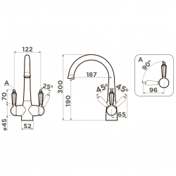 Кухонный смеситель OMOIKIRI OKINAWA 2