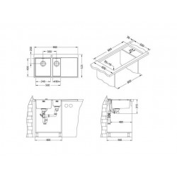 ALVEUS PURE 60 KMB-90 980X525 правая нерж.сталь