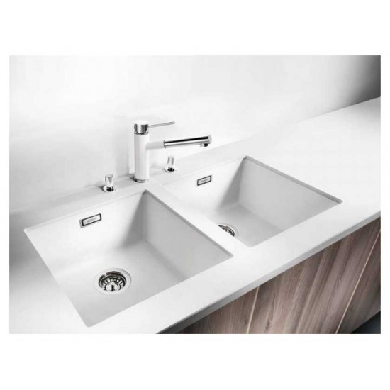 Blanco Subline 400-U Silgranit(мягкий белый) INFINO