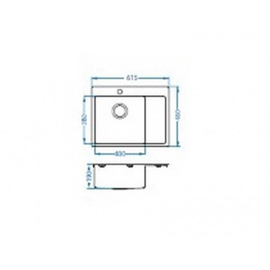 ALVEUS Quarto 20 BRS-90 615х480 нерж.сталь