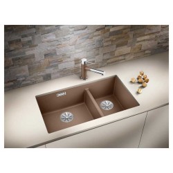 Blanco SUBLINE 430/270-U SILGRANIT PuraDur черный c отв.арм. InFino