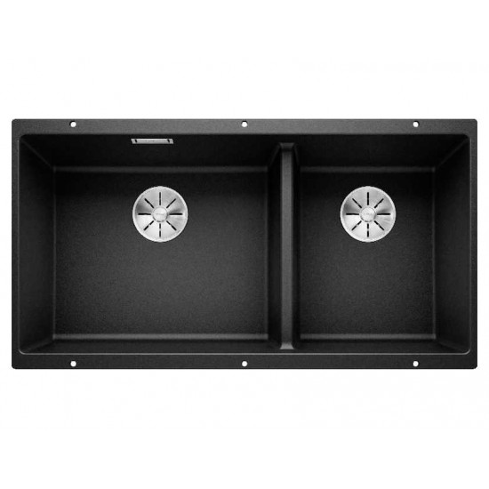 Blanco SUBLINE 480/320-U SILGRANIT PuraDur  черный c отв.арм. InFino