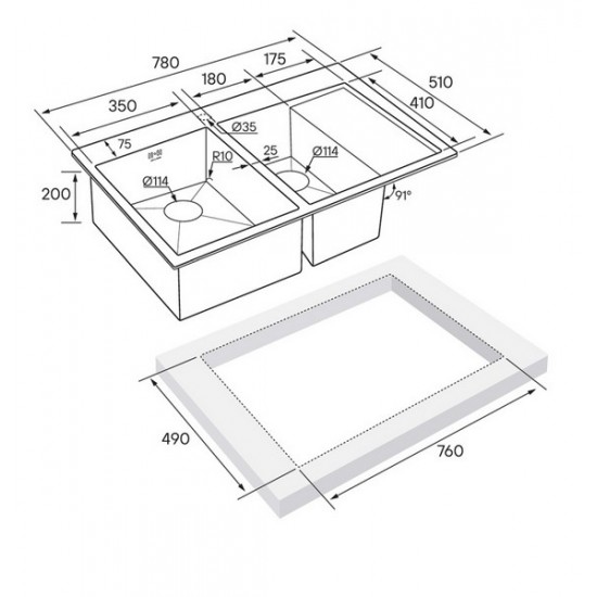 Paulmark LIGA  левая 780х510