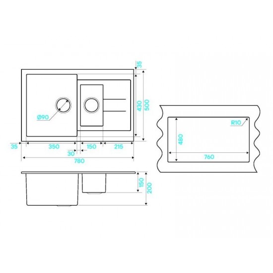 Kuchenstern PLAT 60-2 α-Granit