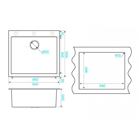Kuchenstern OBEN 60 α-Granit