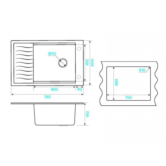 Kuchenstern BRETT 60 Ku-Granit