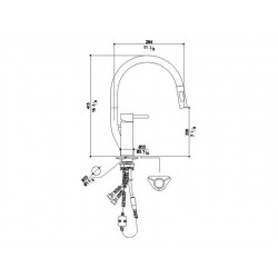 MGS 0134RA238B Randa KD (матовый) смеситель MGS