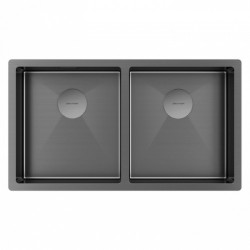 Мойка для кухни Paulmark Next 78 см вороненая сталь PM207844-GM