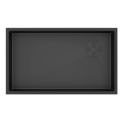 Мойка для кухни Paulmark Next-Skew 74 см черная матовая PM887444-MBN