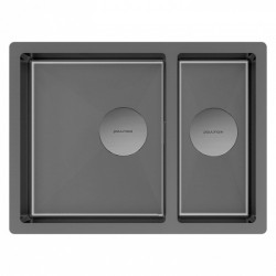 Мойка для кухни Paulmark Next 58 см вороненая сталь PM225844-GM