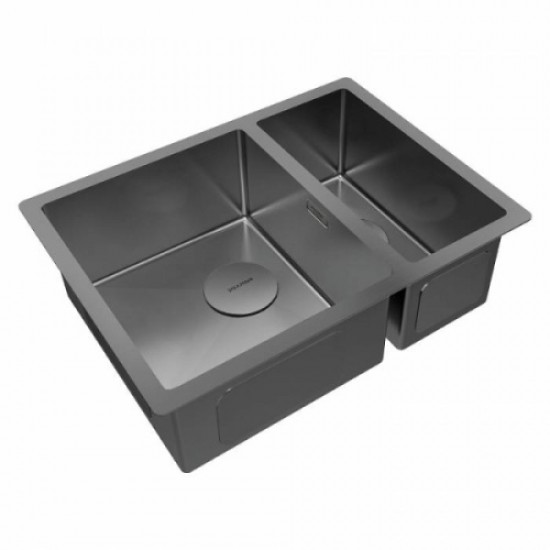 Мойка для кухни Paulmark Next 58 см вороненая сталь PM225844-GM