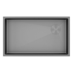 Мойка для кухни Paulmark Next-Skew 74 см серая матовая PM887444-MG