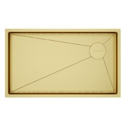 Мойка для кухни Paulmark Next-Skew 74 см брашированное золото PM887444-BG