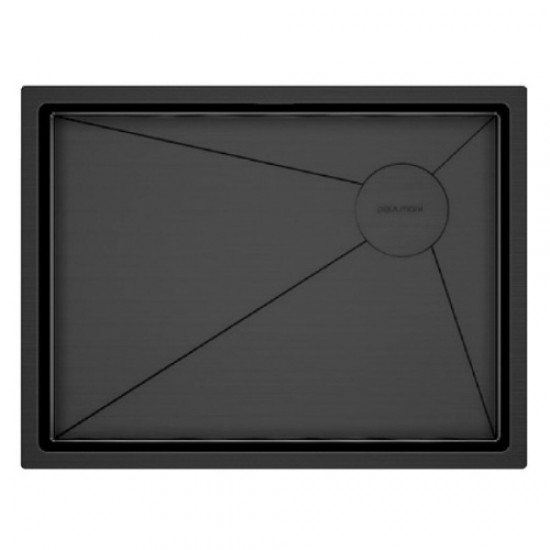 Мойка для кухни Paulmark Next-Skew 58 см вороненая сталь PM885844-GM