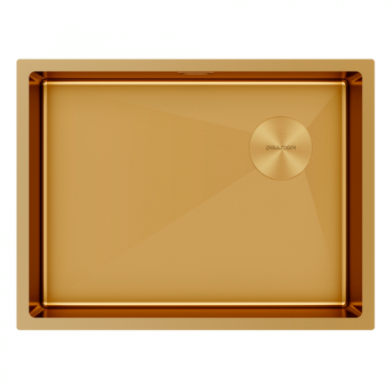 Мойка для кухни Paulmark Next-Skew 58 см брашированное золото PM885844-BG