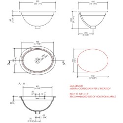 Раковина Devon & Devon Rose 50 см встраиваемая IBLROSE/ST