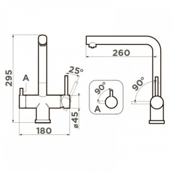 Смеситель для питьевой воды Omoikiri Takamatsu BN нержавеющая сталь 4994085