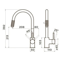 Смеситель для питьевой воды Omoikiri Tamura BN нержавеющая сталь 4994334