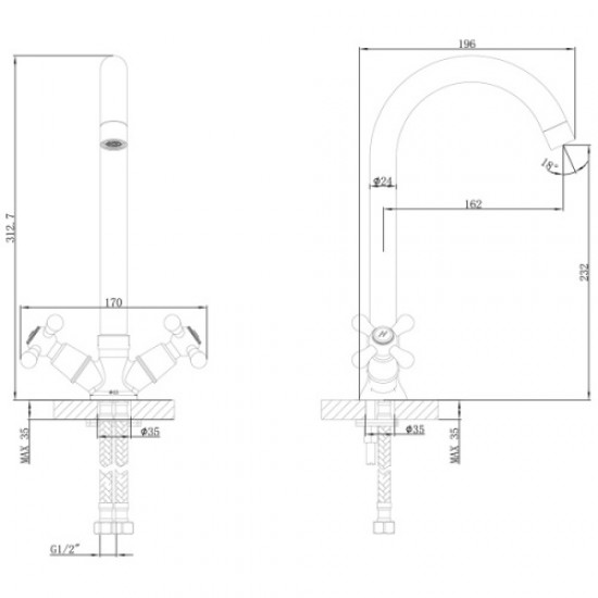 Смеситель для кухни Lemark Promotion хром LM6045C