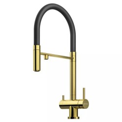 Смеситель для питьевой воды Omoikiri Kanto PVD-LG светлое золото/черный 4994014