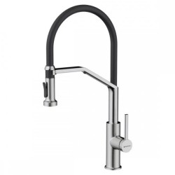 Смеситель для питьевой воды Omoikiri Makkari 2 Plus-SB BN-BL нержавеющая сталь/черный 4994494