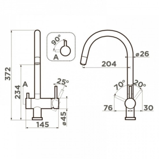 Смеситель для питьевой воды Omoikiri Yamada LG светлое золото 4994479