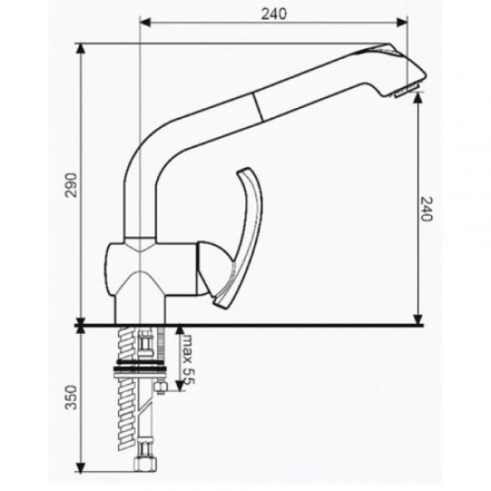 Смеситель для кухни Emmevi Dakota 73066