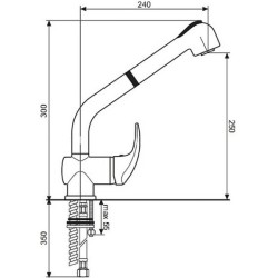 Смеситель для кухни Emmevi Anubis 7066