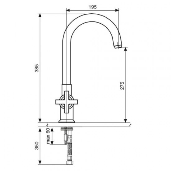 Смеситель для кухни Emmevi Spirit New 31007 CR31007