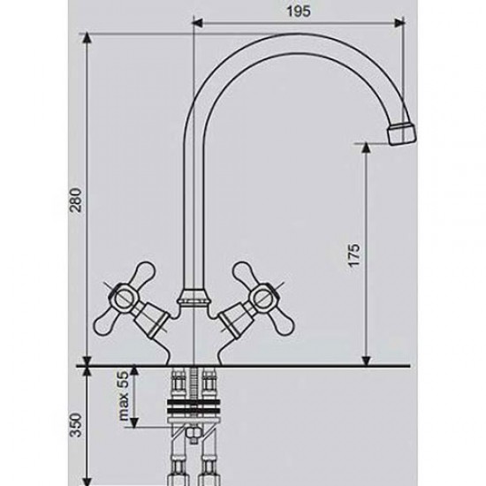 Смеситель для кухни Emmevi Deco Classic 12417