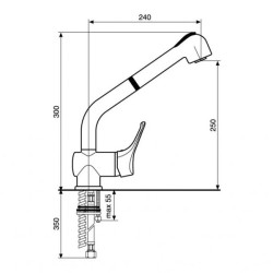 Смеситель для кухни Emmevi Zeus 3066Z CR3066Z