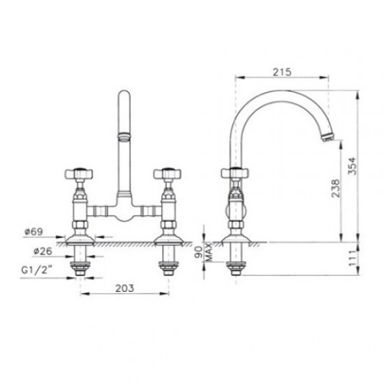 Смеситель для кухни Nicolazzi D.Anglaises 1460