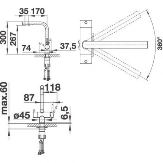 Смеситель для питьевой воды Blanco Fontas II кофе 525144
