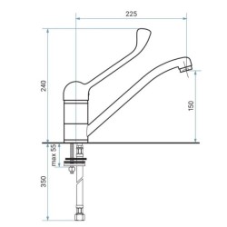 Смеситель для кухни Emmevi Ambra 9007LC CR9007LC
