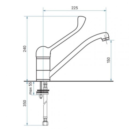 Смеситель для кухни Emmevi Ambra 9007LC CR9007LC