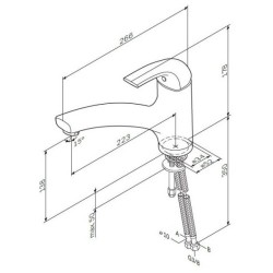 Смеситель для кухни Am.Pm Sense излив 223 мм хром F7500032