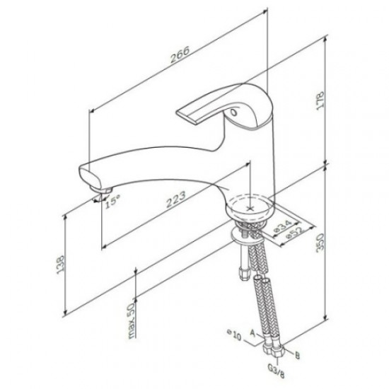Смеситель для кухни Am.Pm Sense излив 223 мм хром F7500032 Staron