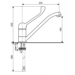 Смеситель для кухни Emmevi Giglio 8007LC CR8007LC