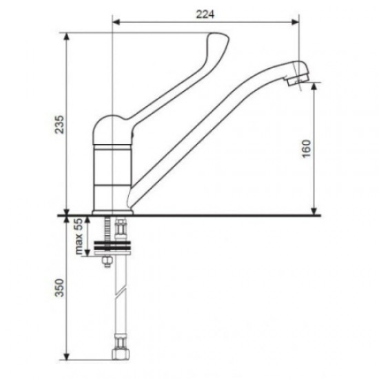 Смеситель для кухни Emmevi Giglio 8007LC CR8007LC