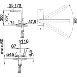 Смеситель для питьевой воды Blanco Fontas II серый беж 525145