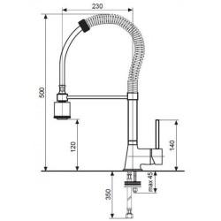 Смеситель для кухни, Emmevi Piper 45010 CR45010