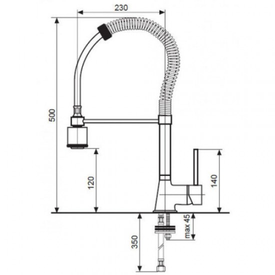Смеситель для кухни, Emmevi Piper 45010 CR45010